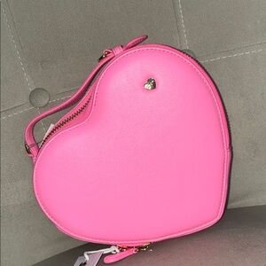 Stoney Clover heart bubblegum pink crossbody bag